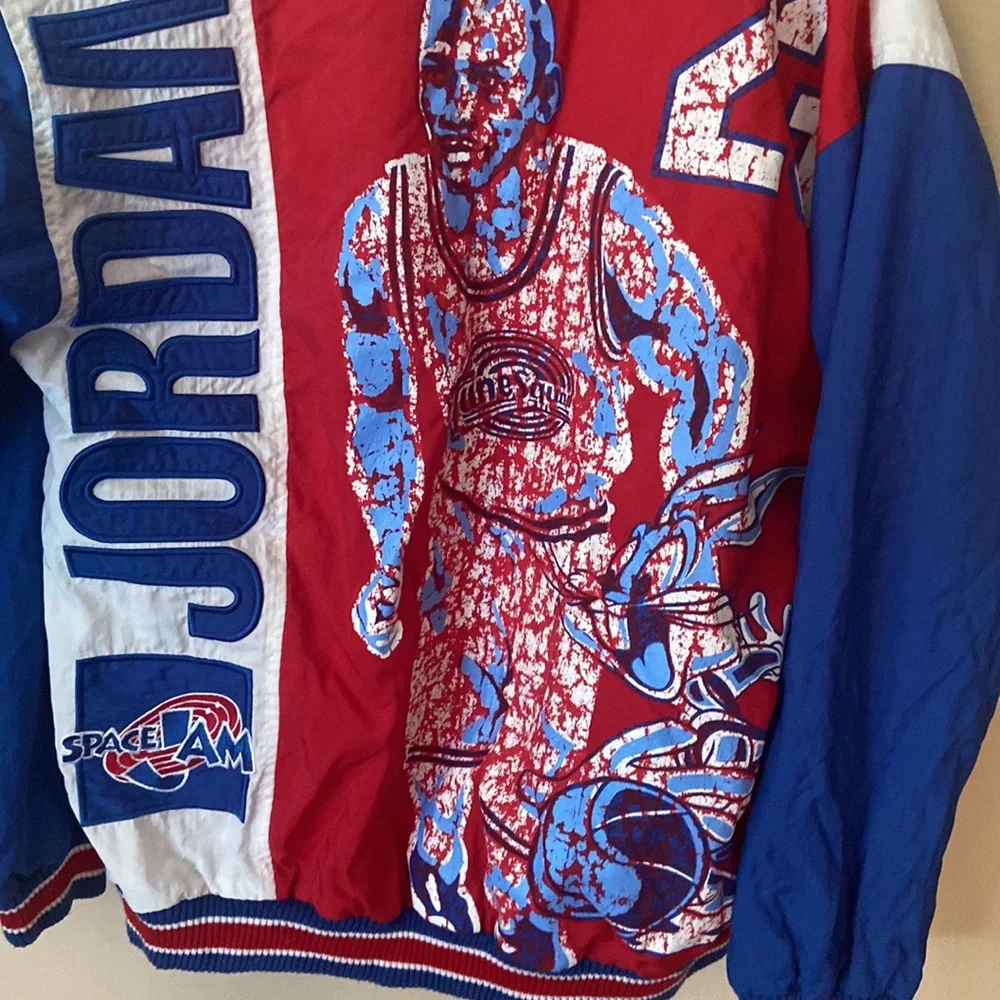 Space Jam Jordan Warner Brothers sz S lightweight Windbreaker Jacker 1996 - Picture 4 of 11